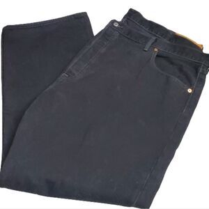 LEVIS 501 Black Jeans. BUTTON FLY  Size W 50 L 32